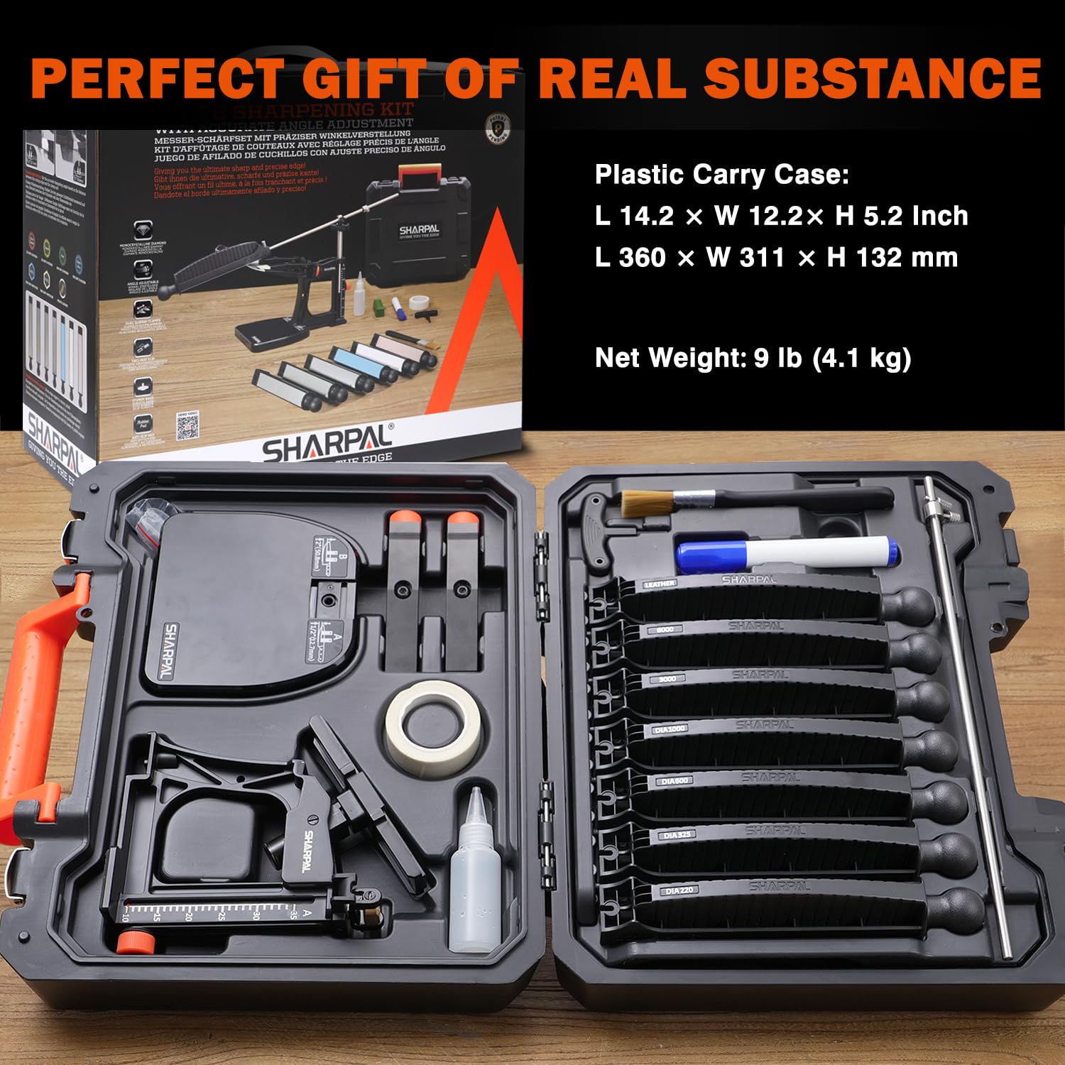SHARPAL 202H carry case keeps all components organized and portable.