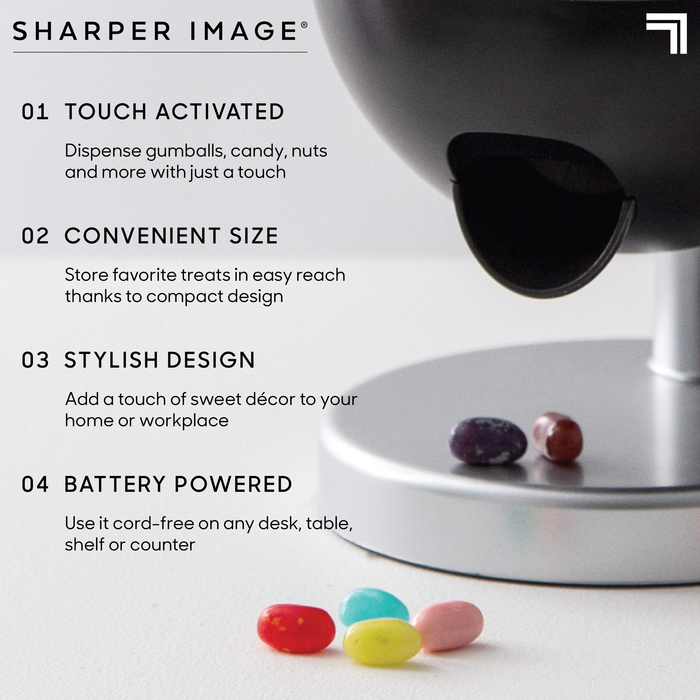 Sharper Image compact countertop candy machine fits desks and counters for playful decor.