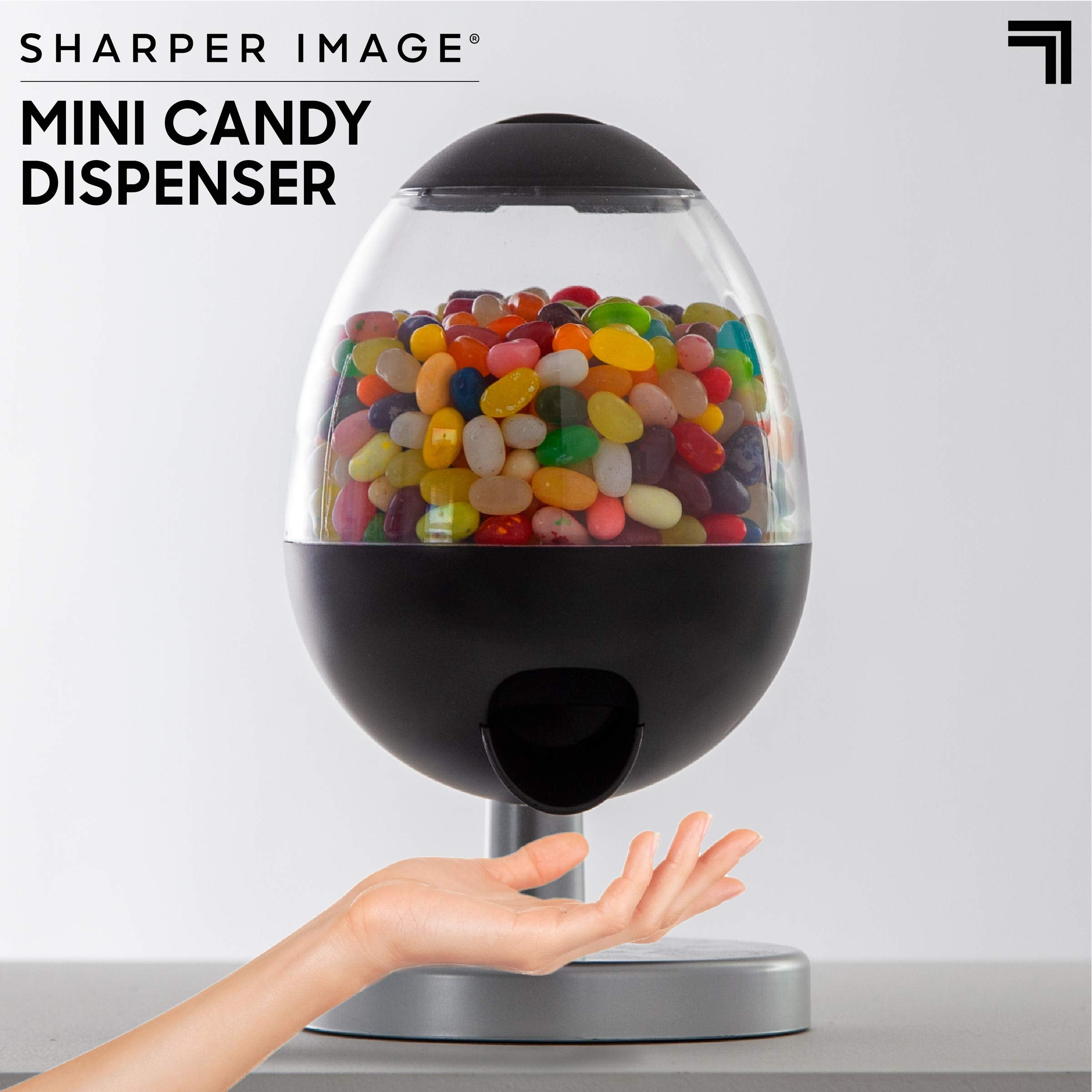 Sharper Image touch-activated candy dispenser sensor enables quick, hygienic servings.