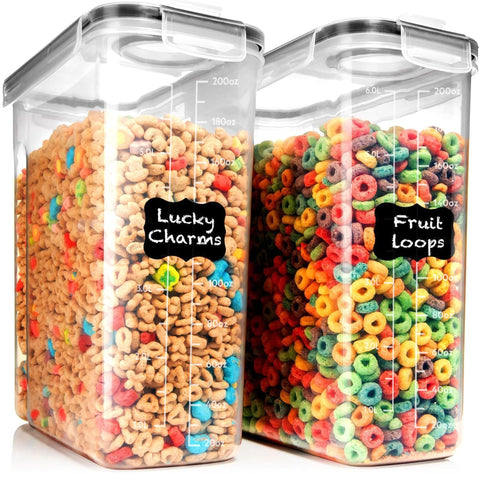 Shazo 2-pack 6.3L large airtight rice container keeps pantry staples fresh.