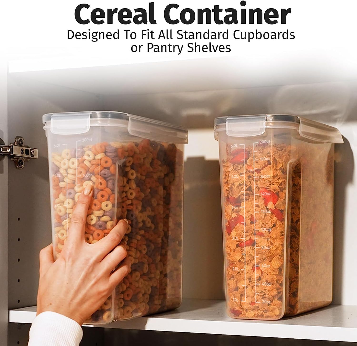 Shazo 2-pack 6.3L sugar container preserves dryness and clump-free use.