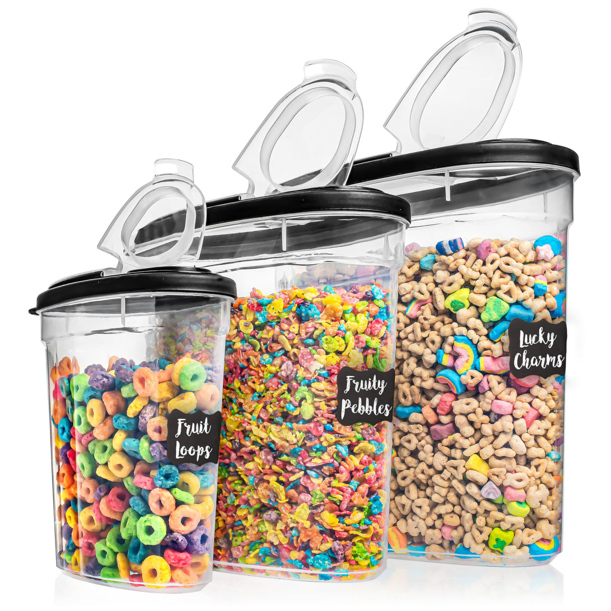 Shazo 5.2L cereal container with airtight seal for pantry freshness