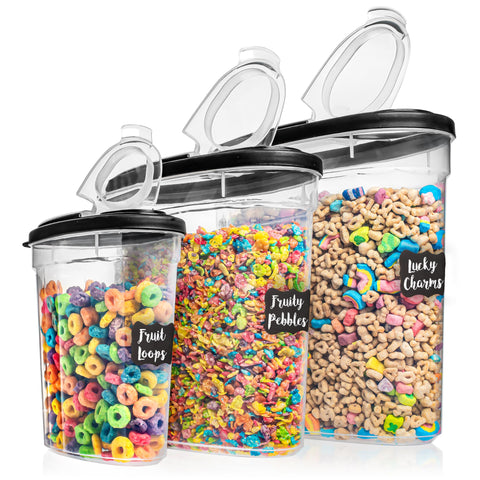Shazo 5.2L cereal container with airtight seal for pantry freshness