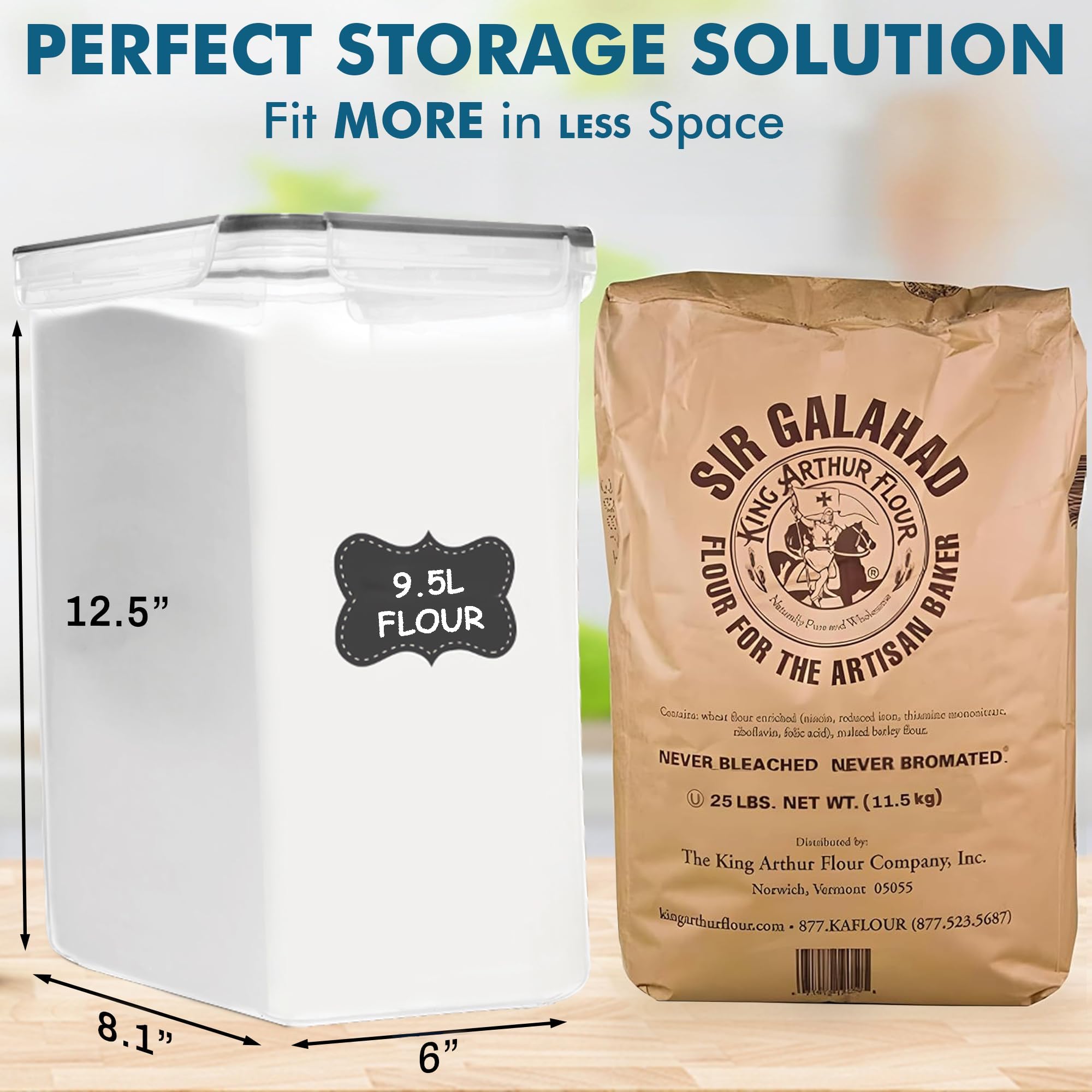 Shazo airtight leakproof container showing four snap lids for dry goods.