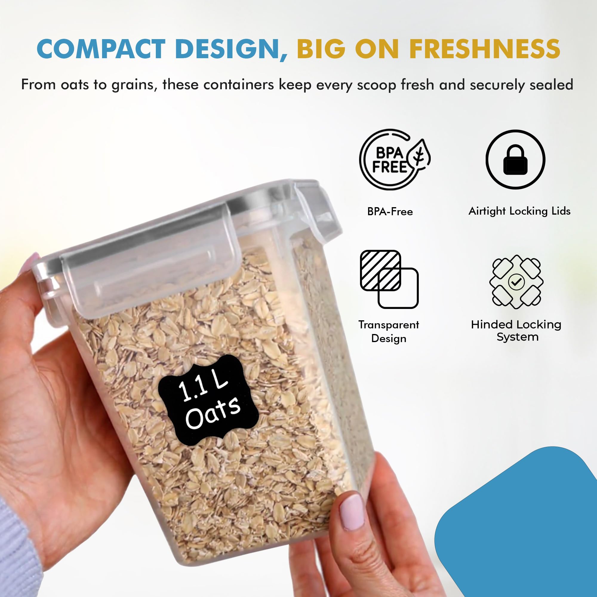 Shazo cereal storage setup helps keep breakfast foods tidy.