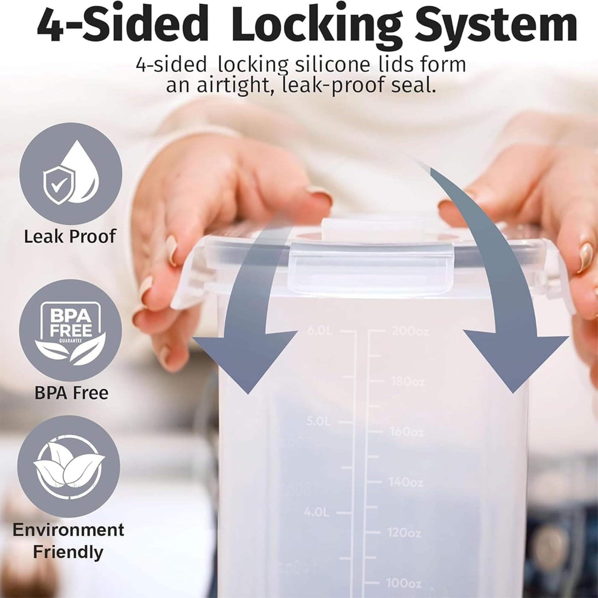 Shazo clear dishwasher-safe container simplifies cleaning and storage.
