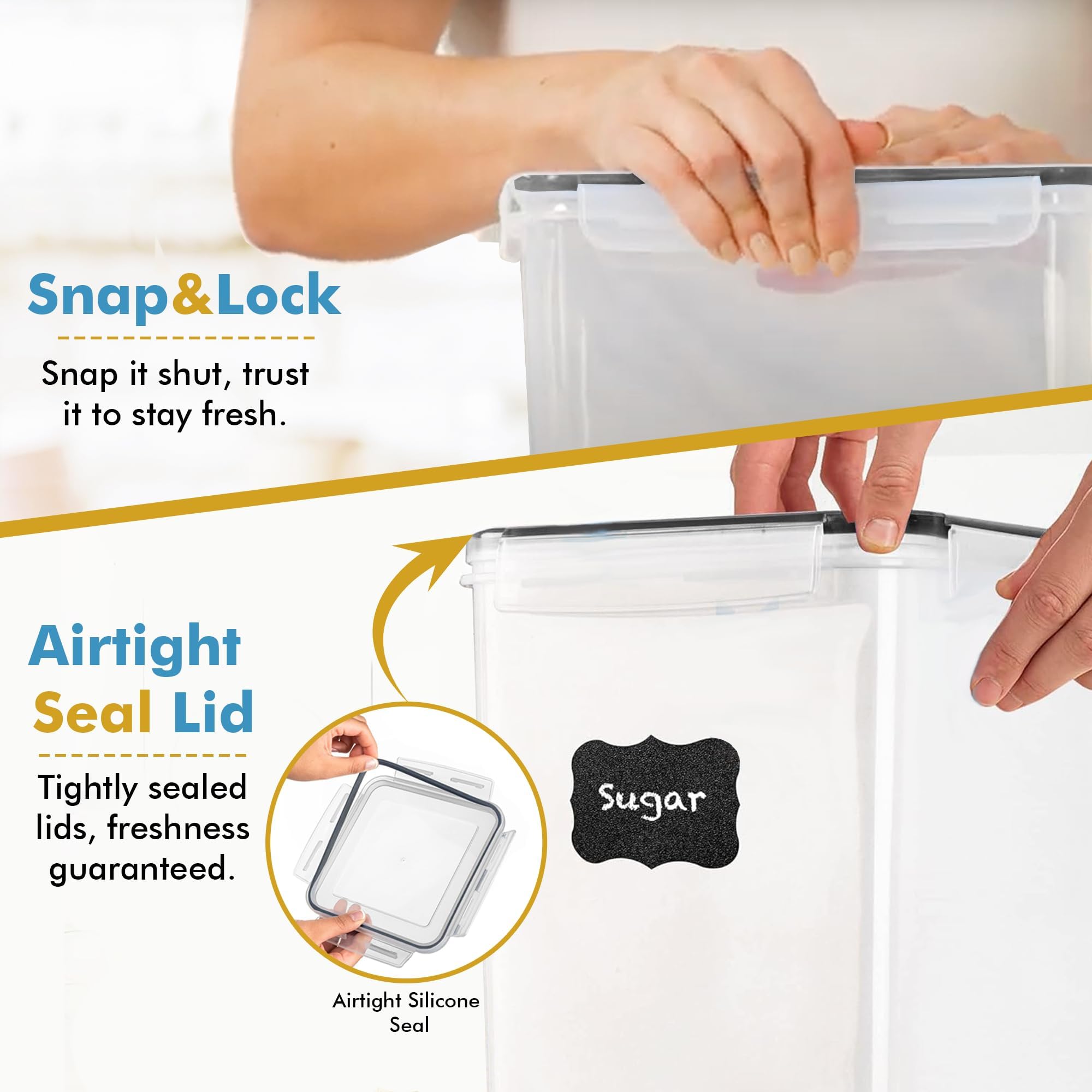 Shazo dishwasher-safe storage containers simplify cleaning after bulk storage.