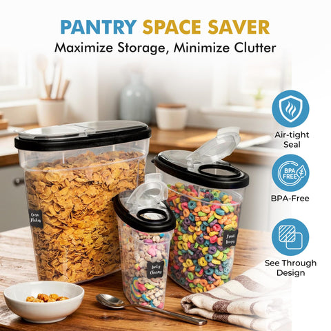 Shazo large cereal container for bulk grains and cereals