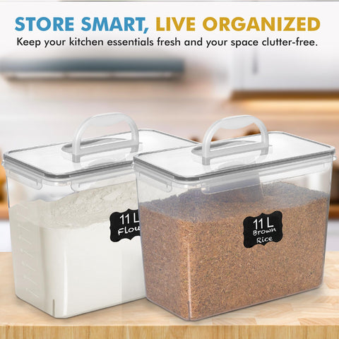 Shazo pantry organization setup showcases neat, efficient kitchen arrangement.