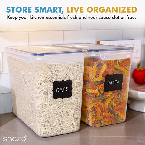 Shazo stackable design helps maximize cabinet space and organization.