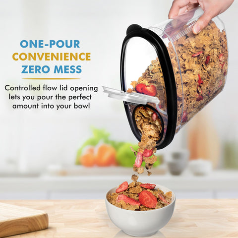 Shazo stackable kitchen storage containers in a neat row