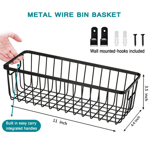SheeChung bathroom wire bin with built in handles for easy retrieval
