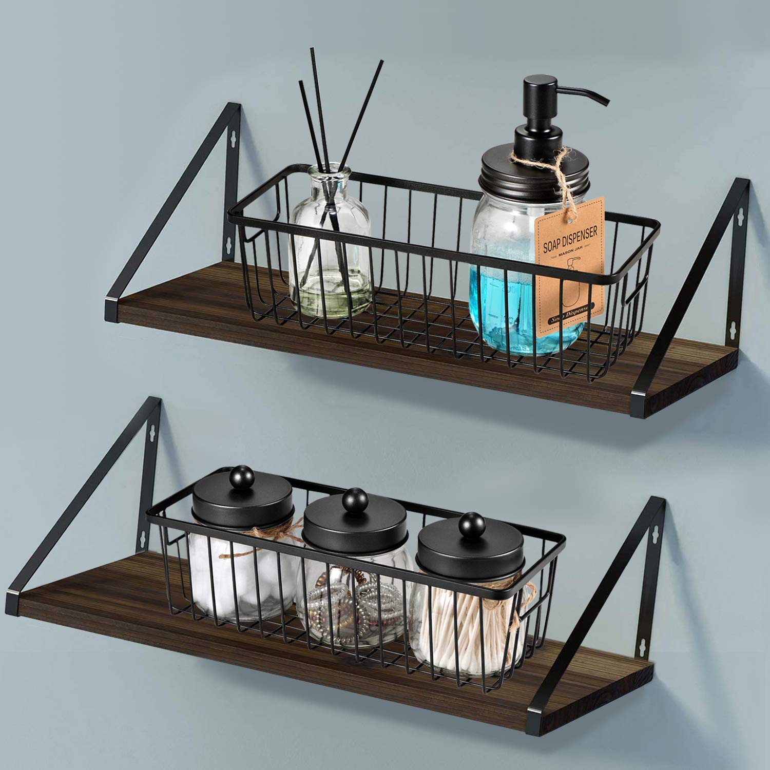 SheeChung multipurpose bathroom shelf bin in black