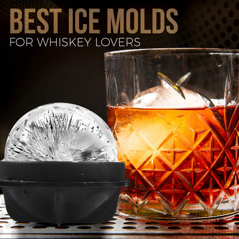 Shefio 2.5-inch round ice ball molds for elegant whiskey presentations.