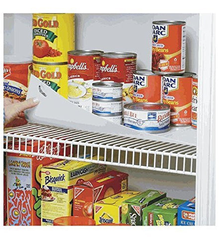 Shelf-IT liner with locking tabs secures on wire shelves.