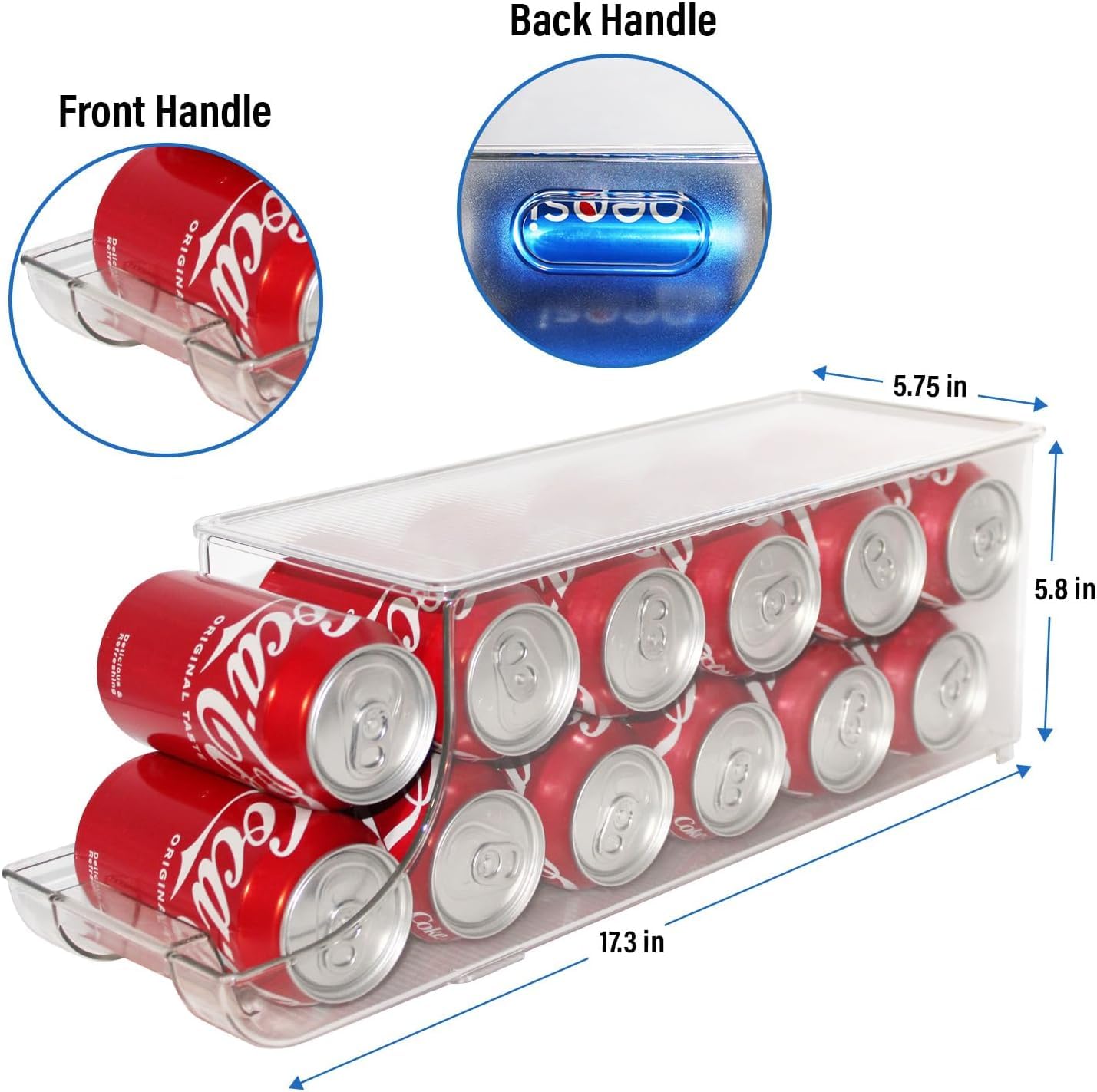 ShelfShaper clear view can organizer helps locate beverages quickly.