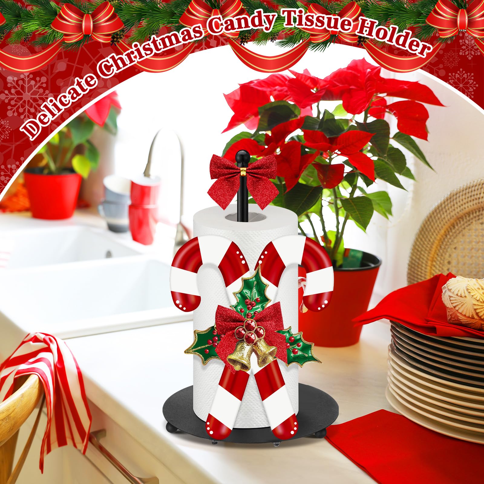 Shellwei festive towel stand doubles as decor and convenient towel access.