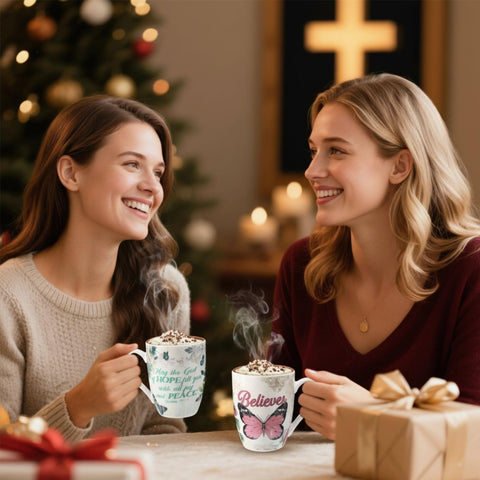 Shellwei gift-ready Christian mug set for women and friends.