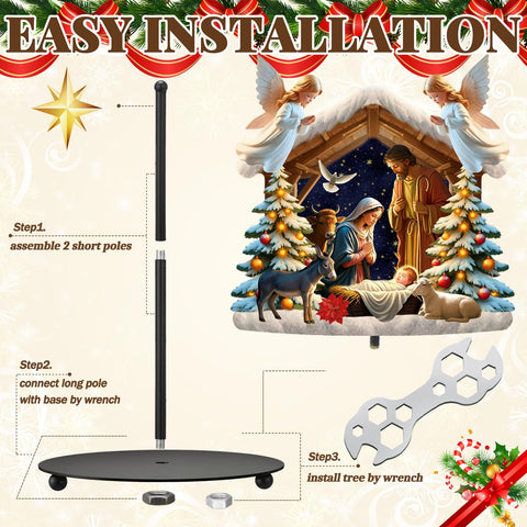 Shellwei nativity scene paper towel dispenser on table for quick towel access.