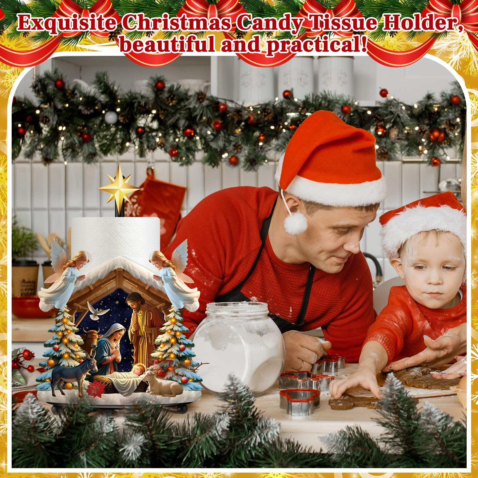 Shellwei metal nativity figure detail highlights durable construction for long-term use.