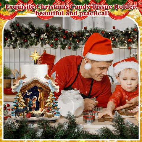 Shellwei metal nativity figure detail highlights durable construction for long-term use.