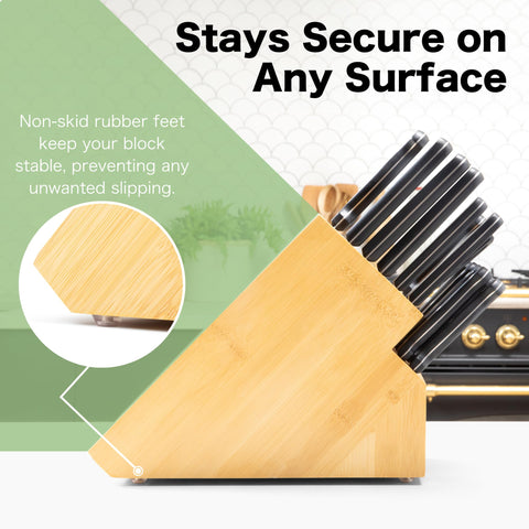 Shenzhen Knives 20-slot block with veneer finish, durable and grime resistant.