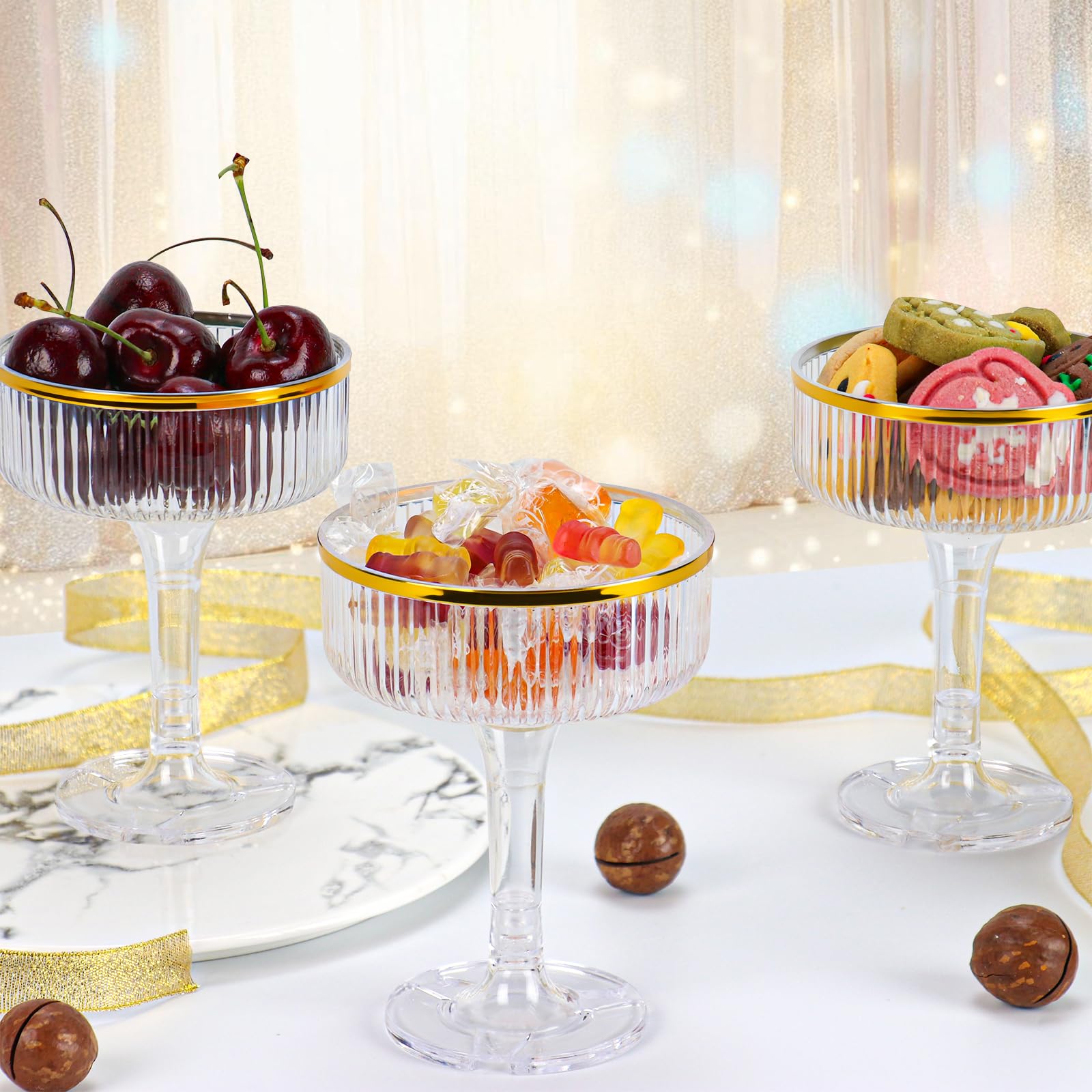 Shhiqikejipty shatterproof plastic glasses provide durable, reusable options for gatherings.