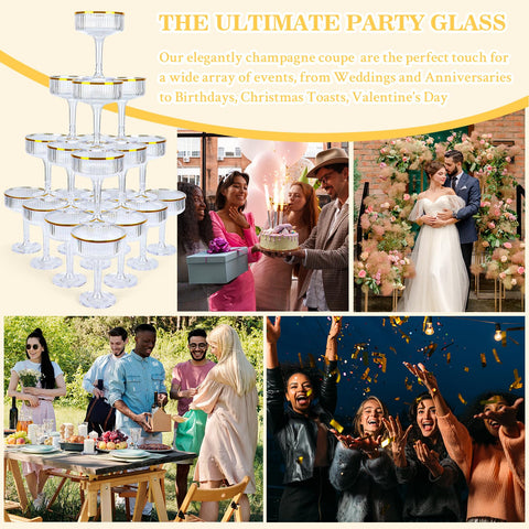 Shhiqikejipty 30-pack set supports grand champagne towers and multi-guest service.