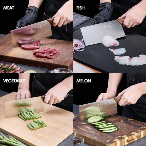 SHI BA ZI ZUO wide blade great for smashing garlic and mincing