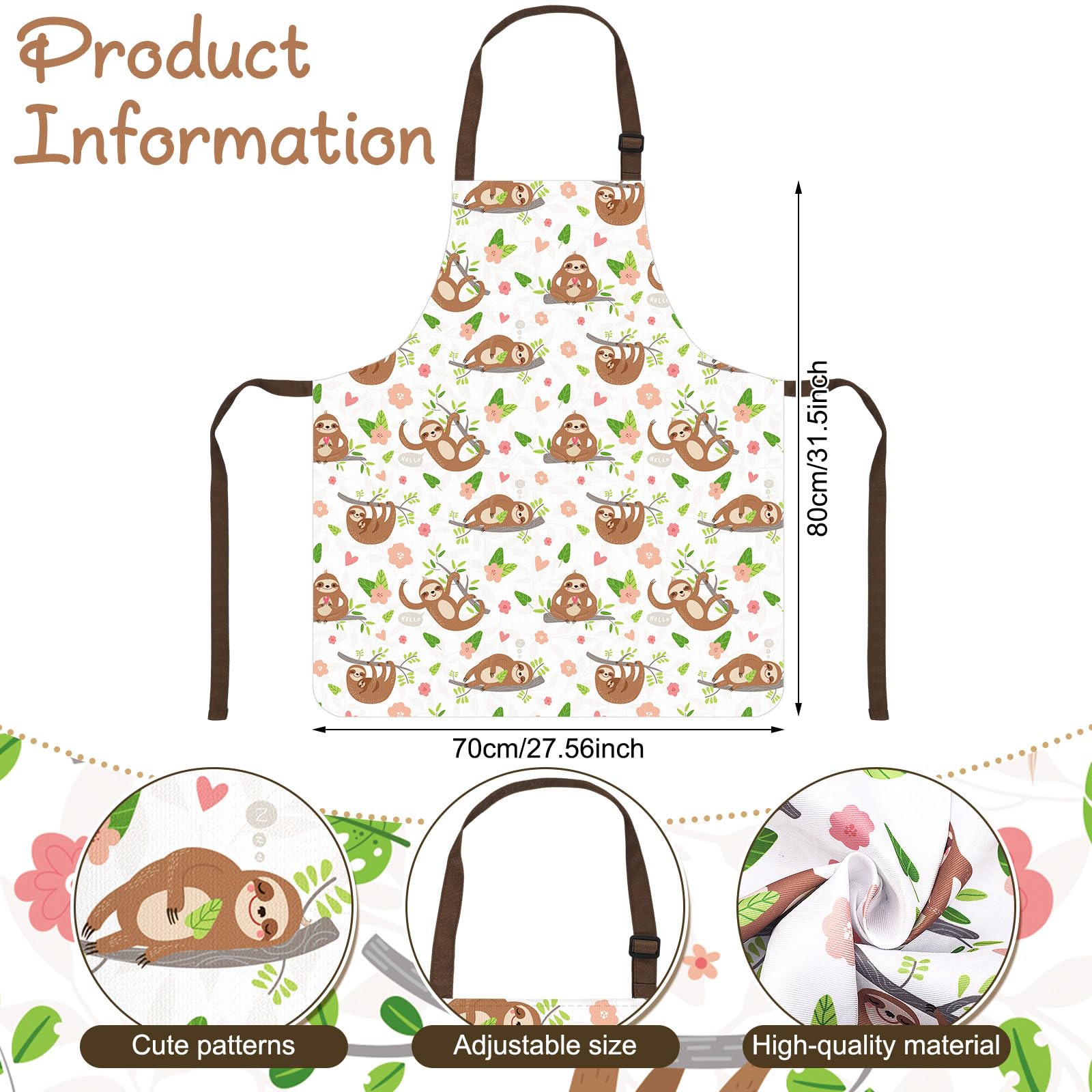 Shihanee sloth kitchen towel in festive color for busy cooks