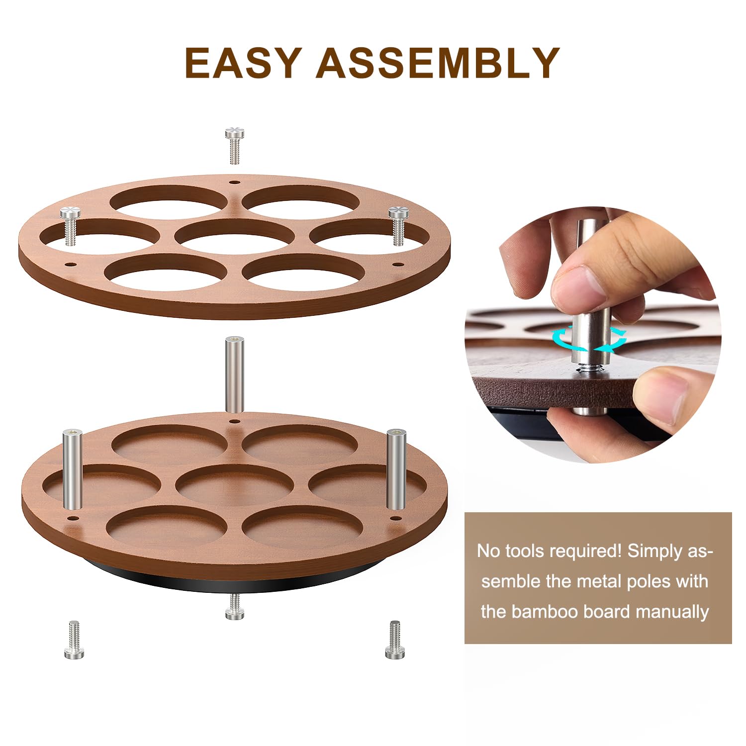 SHILFID tool free assembly for quick setup on any counter