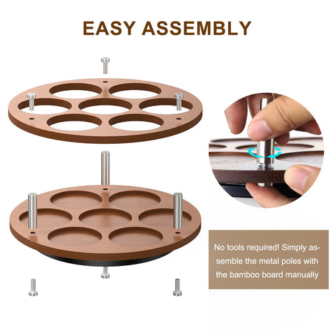 SHILFID tool free assembly for quick setup on any counter