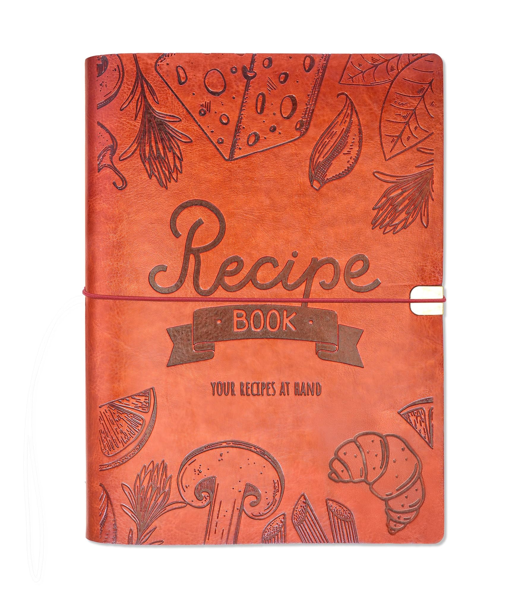 SHIMANY A5 recipe book cover in leather offering durable, stylish protection for your recipes.