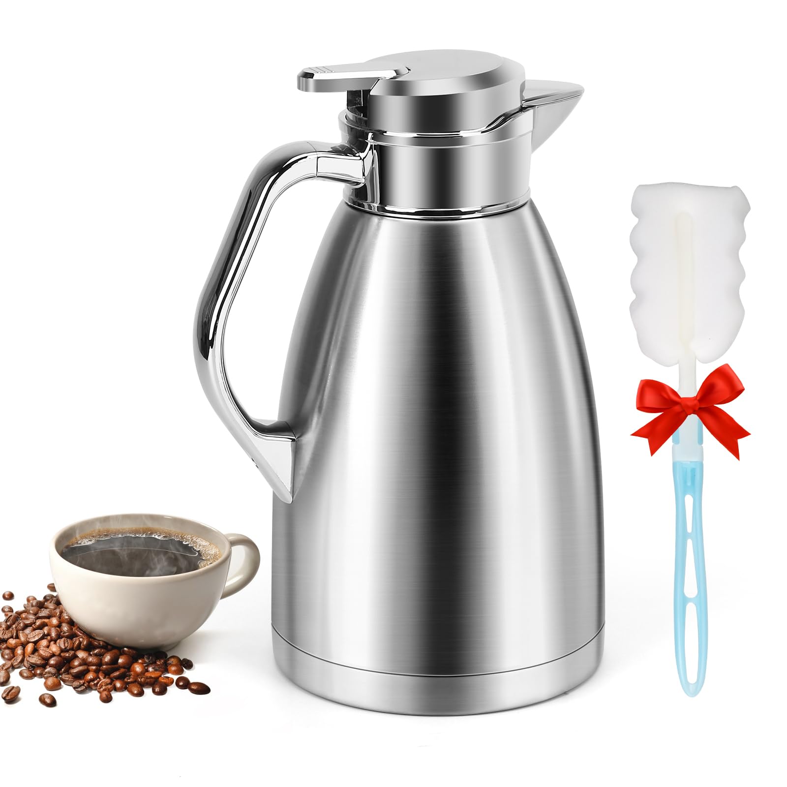ShineMe coffee carafe 61oz front view, ideal for serving multiple cups