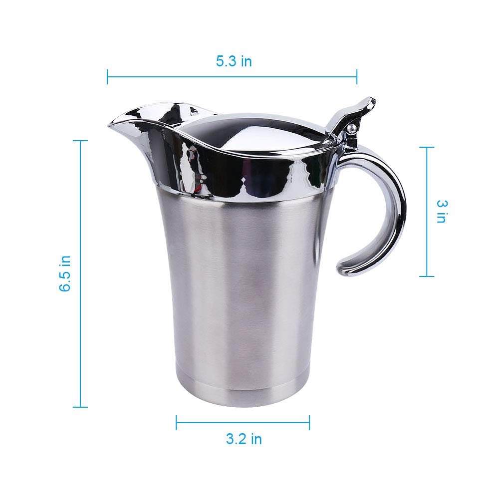 ShineMe gravy boat insulated body keeps sauces warm