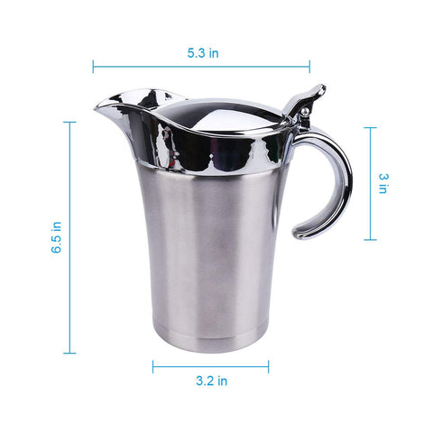 ShineMe gravy boat insulated body keeps sauces warm