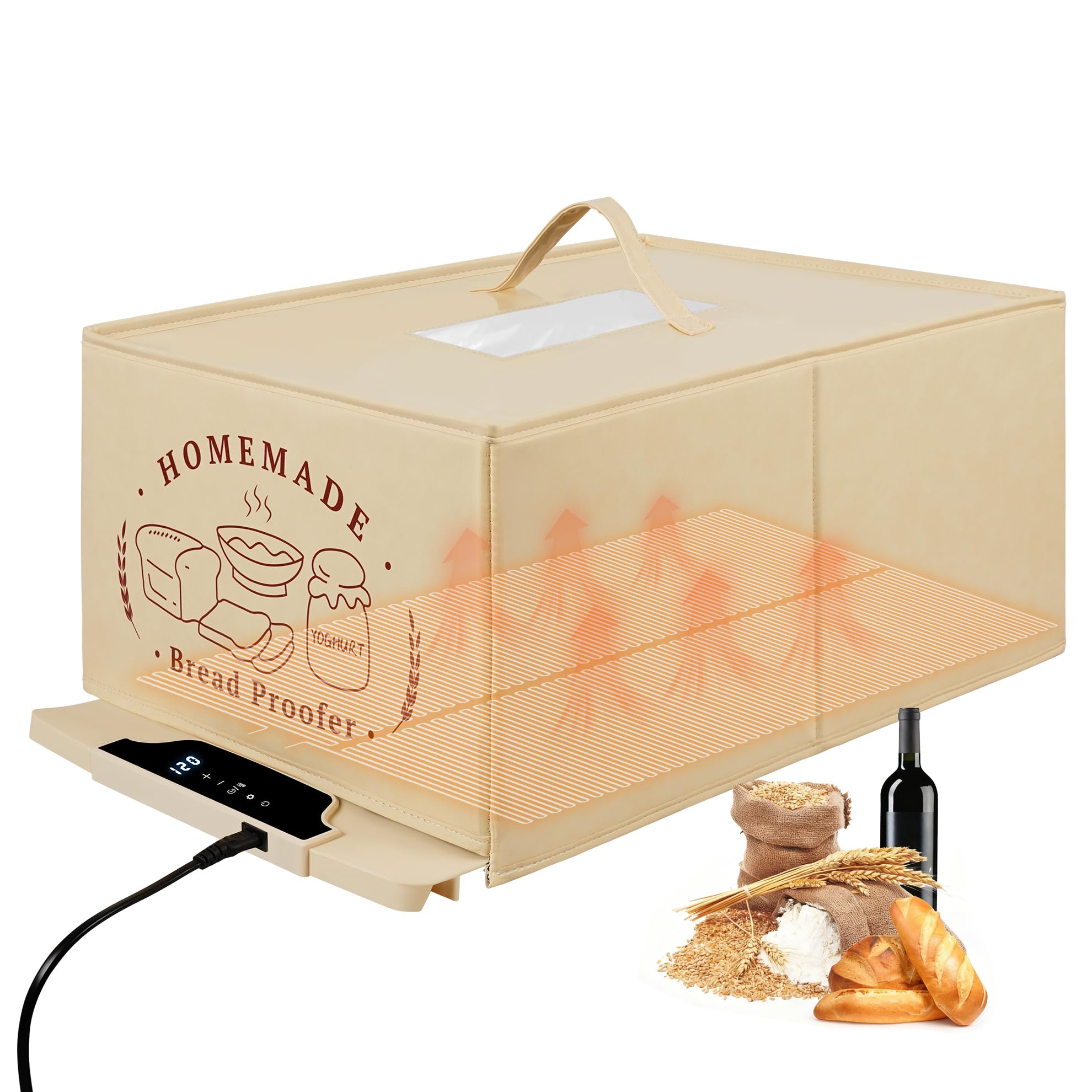 SHINEBBYS bread proofer side view highlights stable temperature and durable insulation.