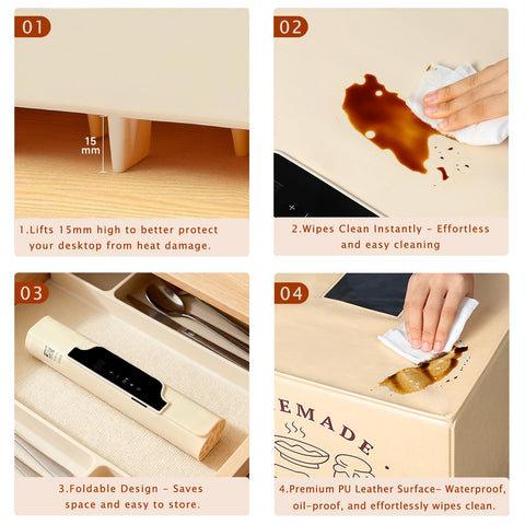 SHINEBBYS Waterproof inner aluminum layer and PU leather outer surface for easy cleaning.