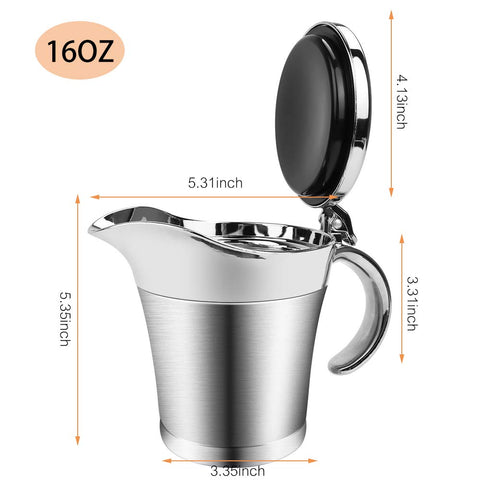 ShineMe BPA-free lid ensures safe, hygienic pouring and handling