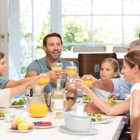 ShineMe white serveware adds elegance to daily meals and holiday tables.