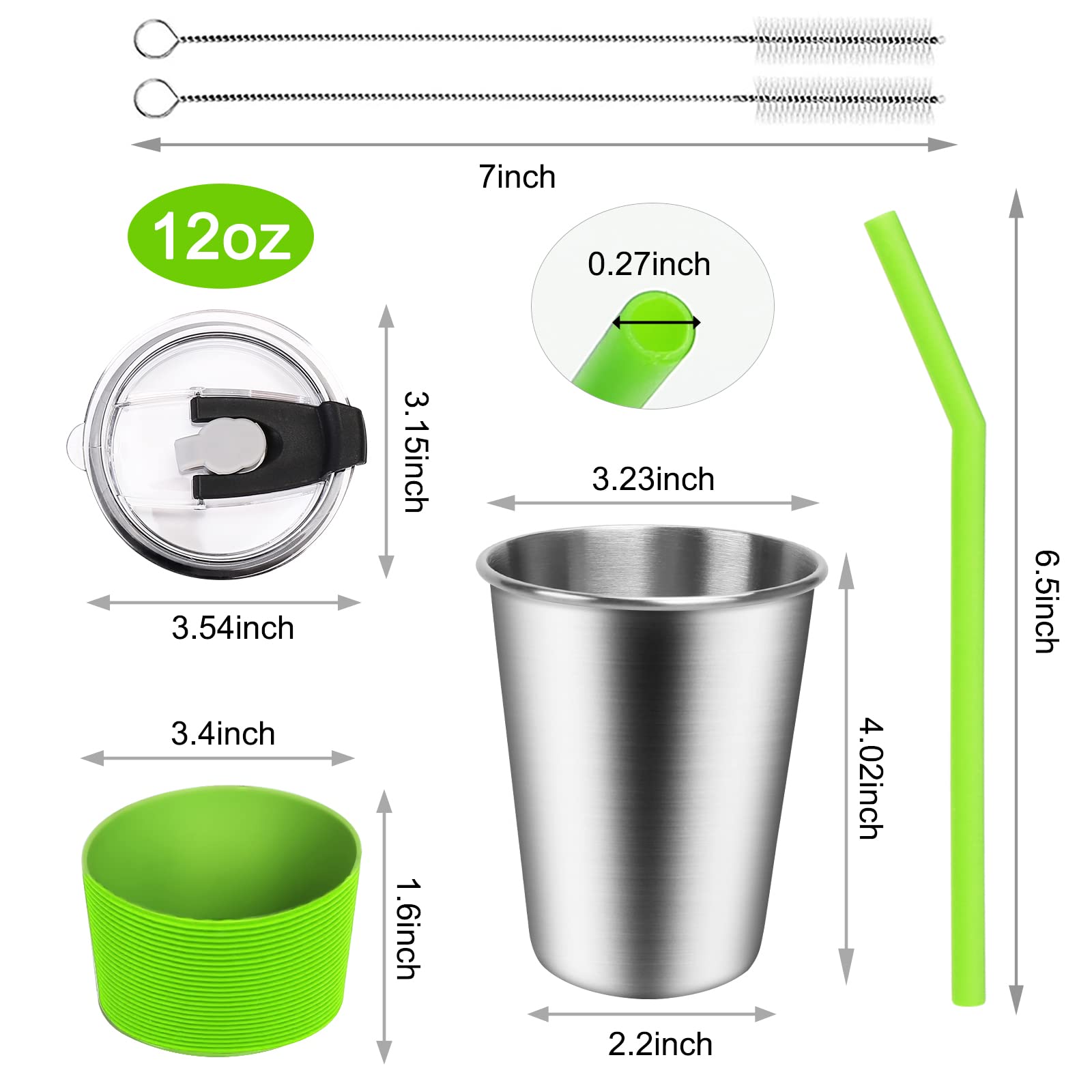 ShineMe kid's cup with silicone sleeve offers a non-slip grip for small hands.