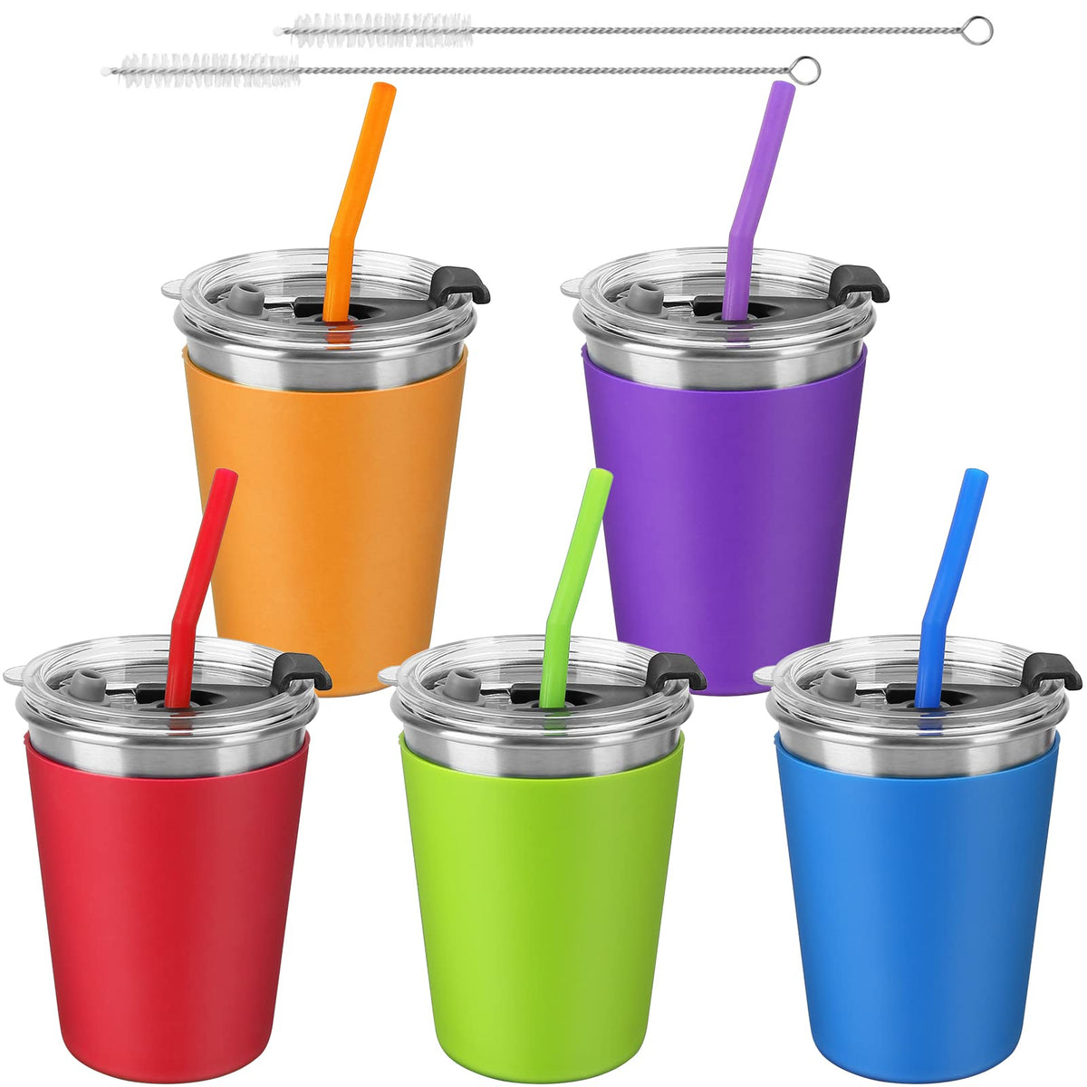 ShineMe 12oz kid cup with wrap sleeve for non-slip grip and insulation.