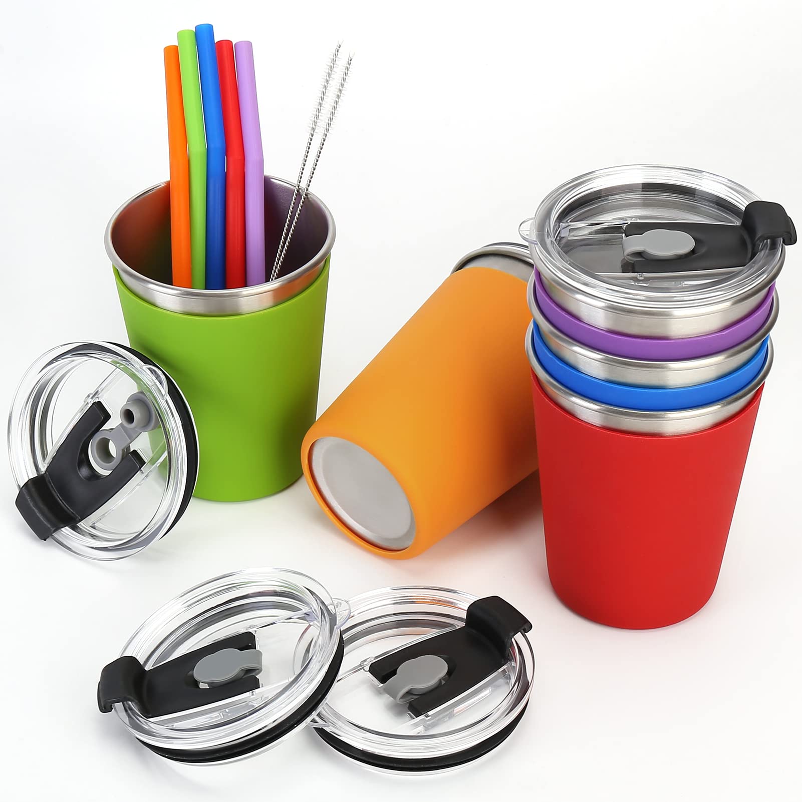 ShineMe stainless steel cup with leak-proof lid to prevent spills.