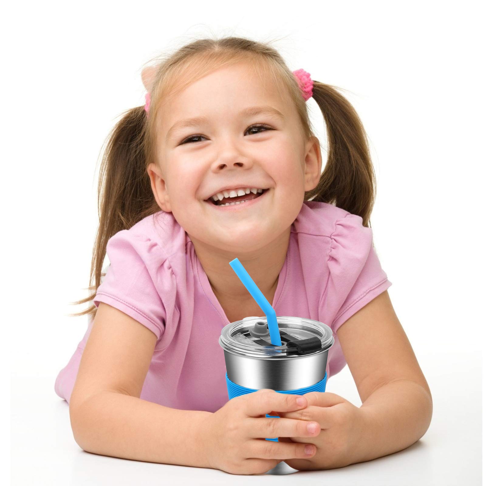 ShineMe 12oz tumbler is stackable to save kitchen and bag space.