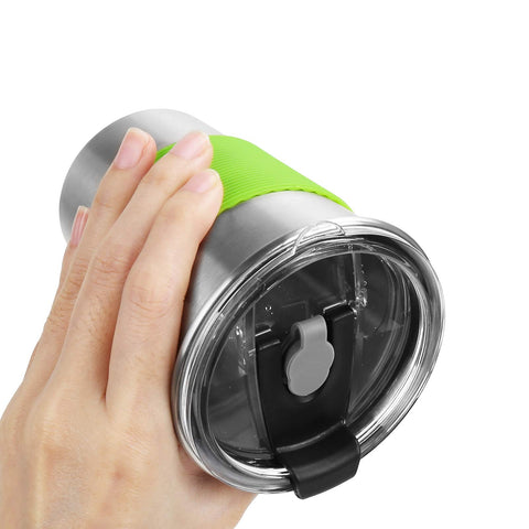 ShineMe stainless steel tumbler 12oz, dishwasher safe for easy cleanup.