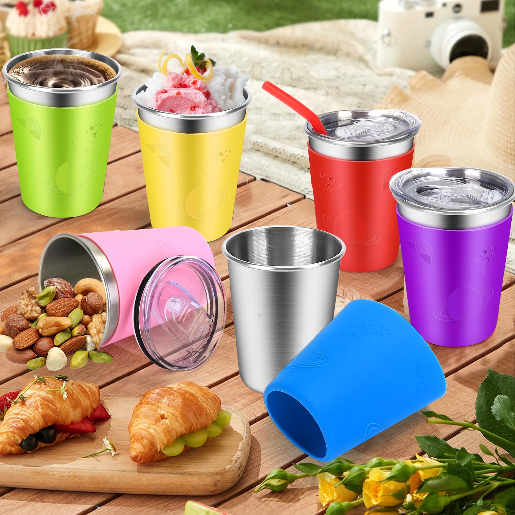 ShineMe multi-use cups suitable for kids and adults' beverages at home.