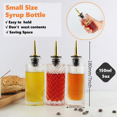 Shining Craft 5 oz glass bottle with clear view of contents for quick checking.