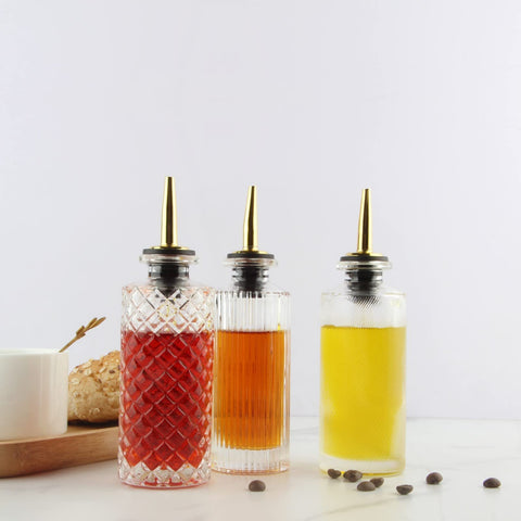 Shining Craft kitchen bottles ideal for coffee syrups, oils, and sauces.