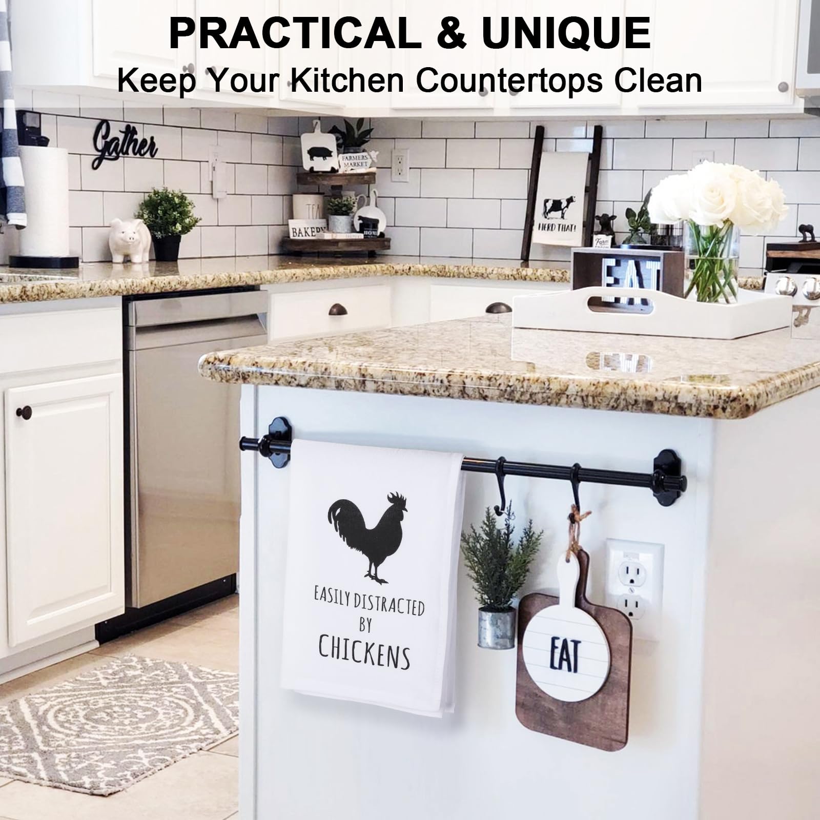 Shinlar Chicken Towels measure 27x16 inches for versatile kitchen use