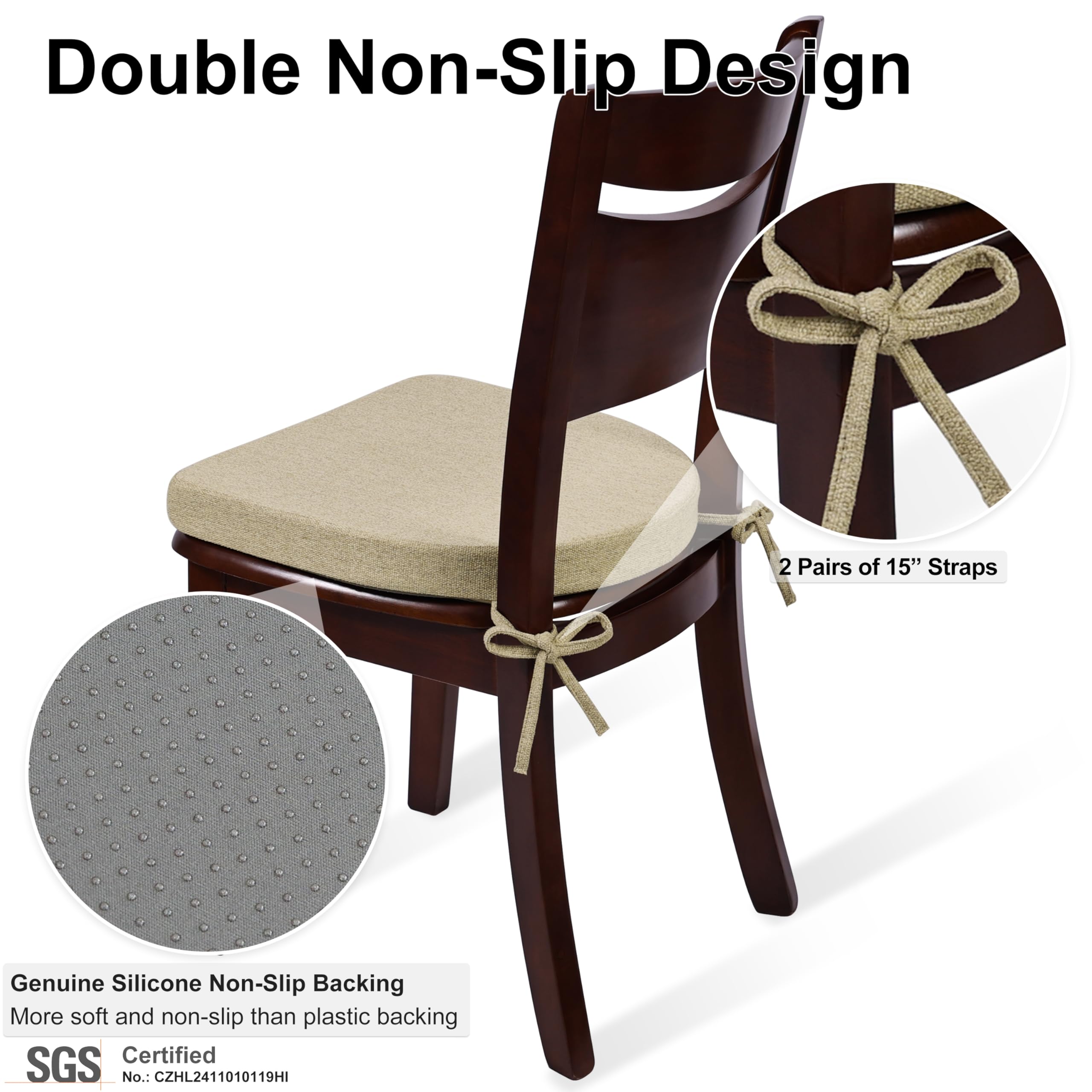 Shinnwa chair cushion fabric texture on durable polyester cover